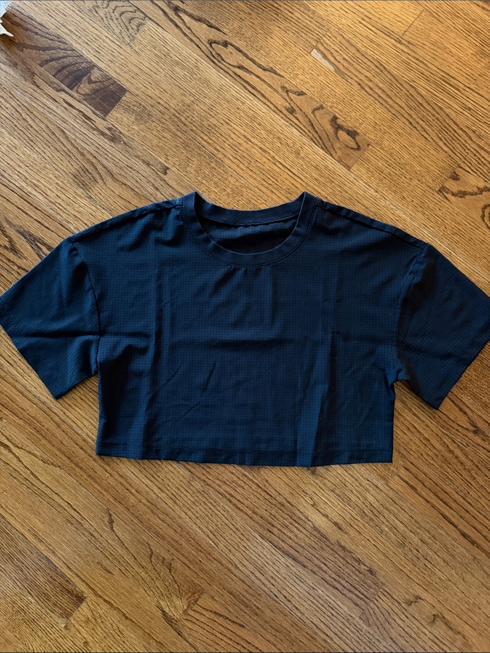ALO Yoga Black Cropped Performance Tee